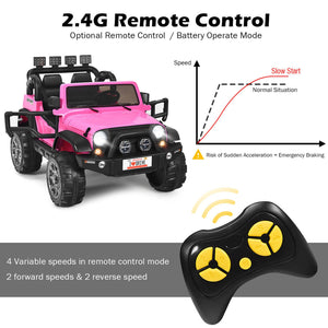 12V Pink Electric Ride-On Car for Kids with Remote Control, Storage Box, and Music Trend Times 6