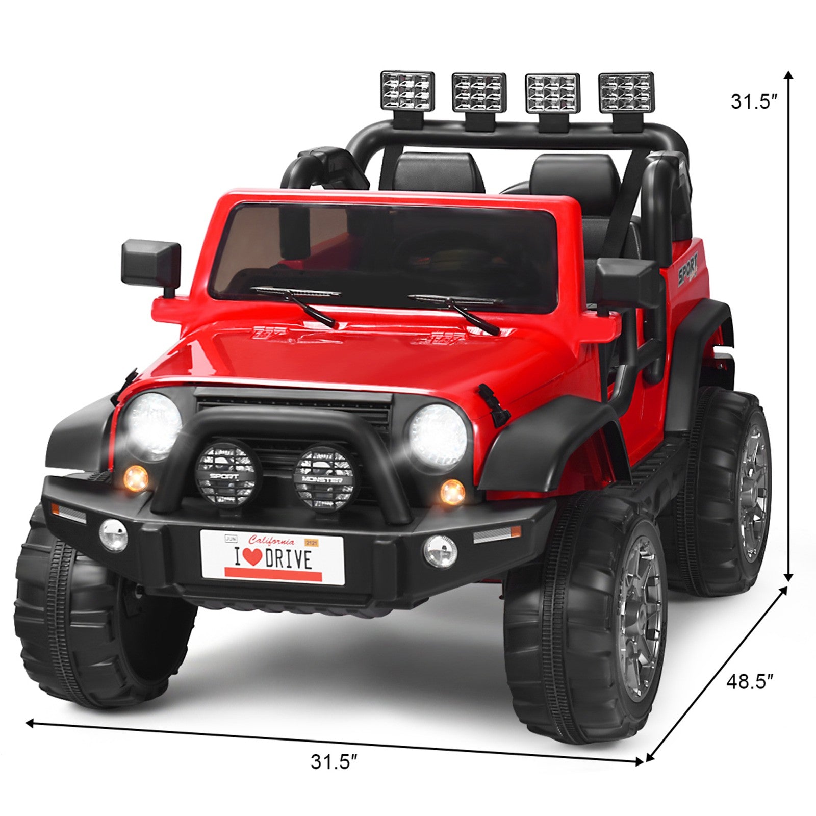 12V Electric Kids Ride-On Car with Remote Control, Storage Box, and Music – Red Trend Times 1