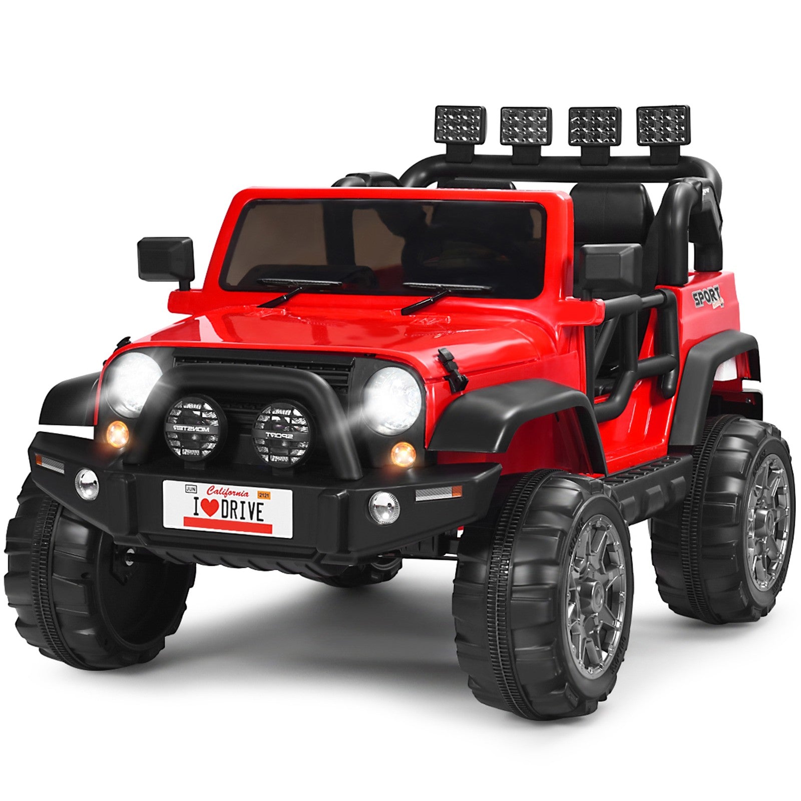 12V Electric Kids Ride-On Car with Remote Control, Storage Box, and Music – Red Trend Times 5