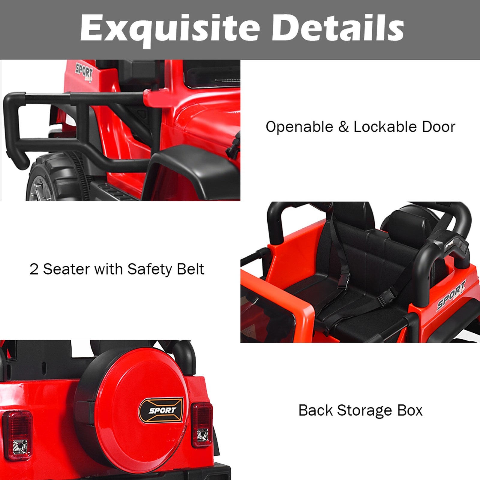 12V Electric Kids Ride-On Car with Remote Control, Storage Box, and Music – Red Trend Times 9