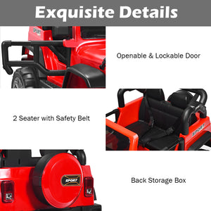 12V Electric Kids Ride-On Car with Remote Control, Storage Box, and Music – Red Trend Times 9