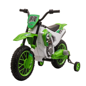 12V Electric Kids Ride-On Dirt Bike Motorcycle Toy with Training Wheels Green Trend Times Variant 0