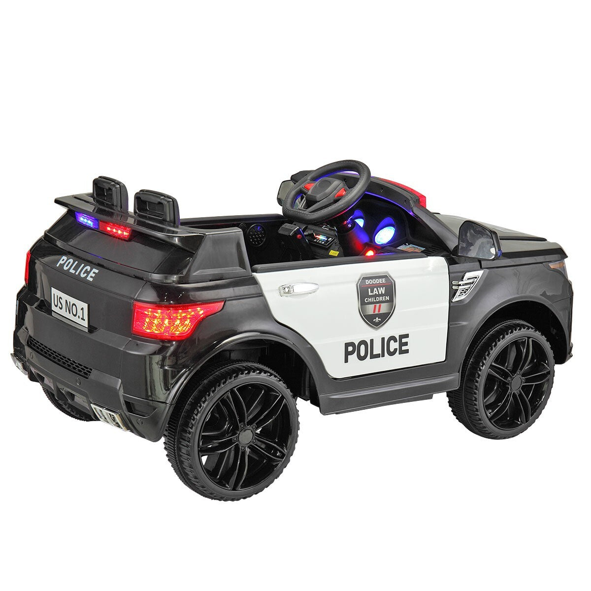 12V Electric Kids Ride-On Police Car with Remote Control, Siren, and Music Trend Times 2