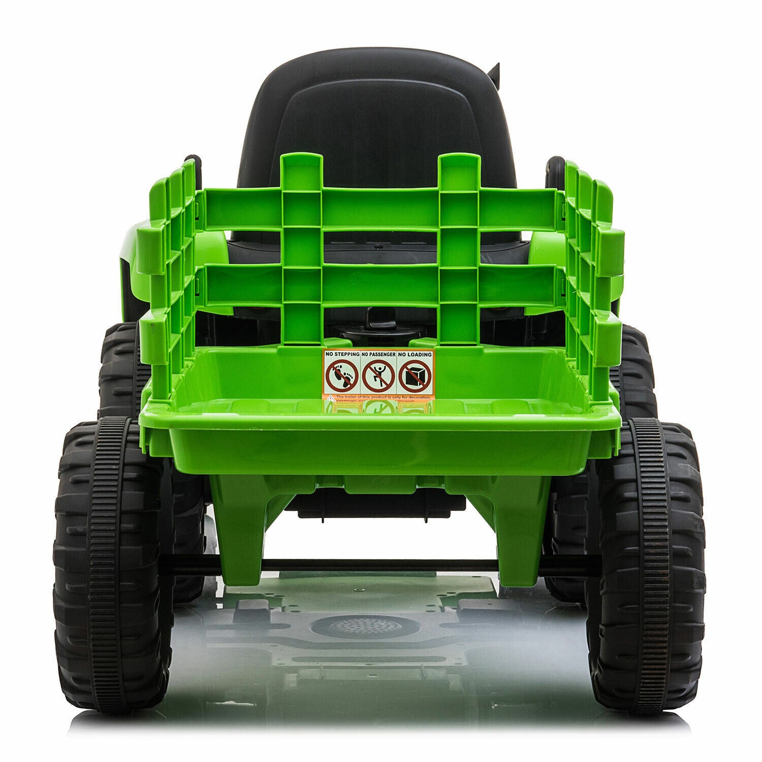 12V Battery-Powered Electric Ride-On Kids Tractor with Trailer Toy Trend Times 16