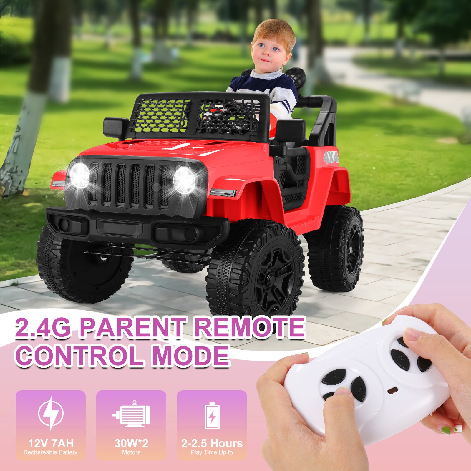 12V Electric Kids Ride-On Truck Battery Powered Toy Car with Remote Control and MP3 Player Trend Times 2