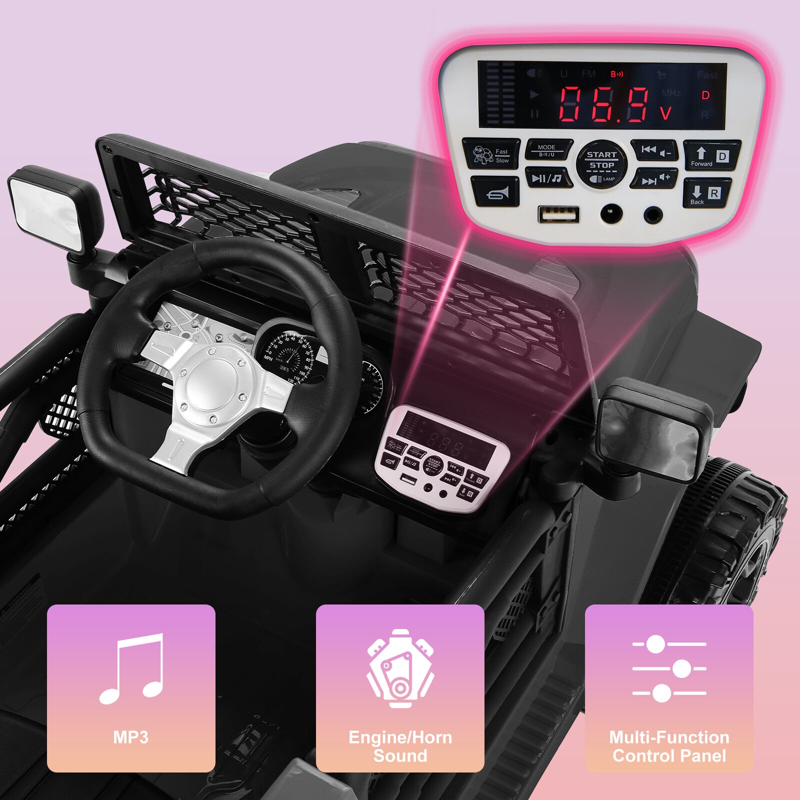 12V Electric Battery-Powered Kids Ride-On Truck with Remote Control Toy Car Trend Times 29