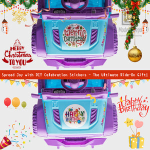 12V Electric Kids Ride-On Truck with Remote Control, DIY Stickers, Dual Motors, and MP3 Player Trend Times 13