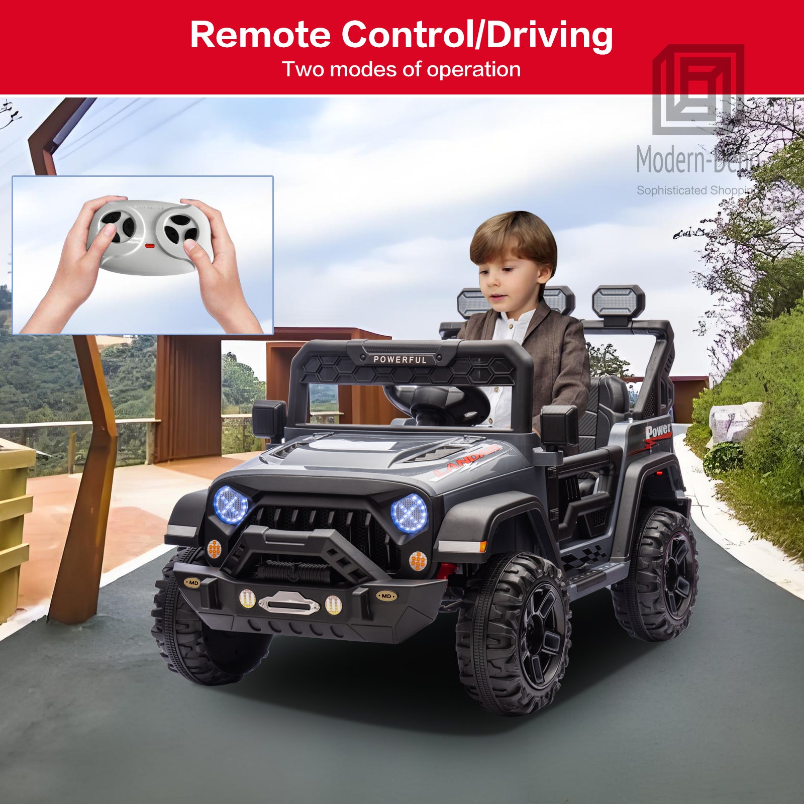 12V Electric Kids Ride-On Truck with Remote Control, DIY Stickers, Dual Motors, and MP3 Player Trend Times 14