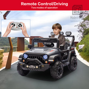 12V Electric Kids Ride-On Truck with Remote Control, DIY Stickers, Dual Motors, and MP3 Player Trend Times 14