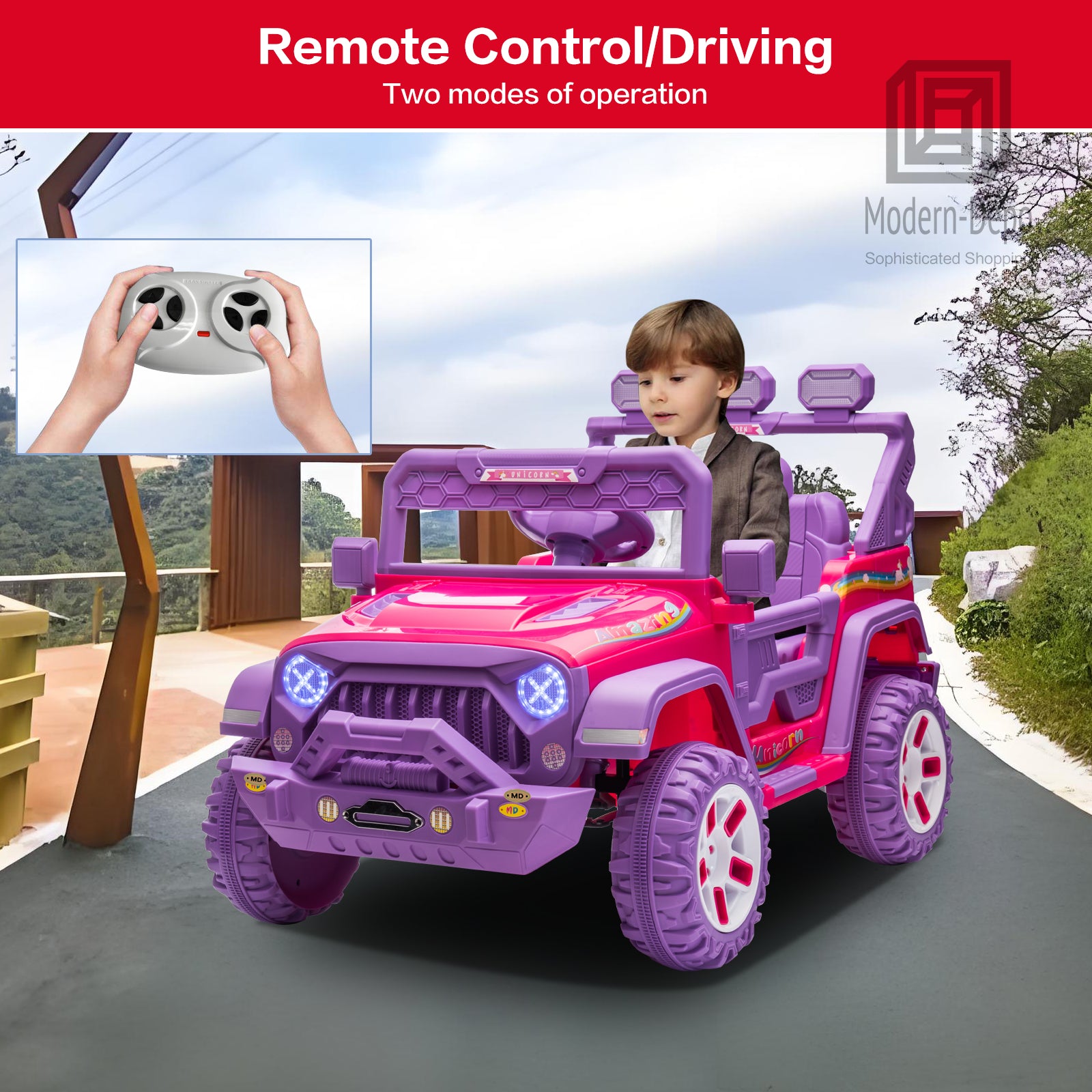 12V Electric Kids Ride-On Truck with Remote Control, DIY Stickers, Dual Motors, and MP3 Player Trend Times 2