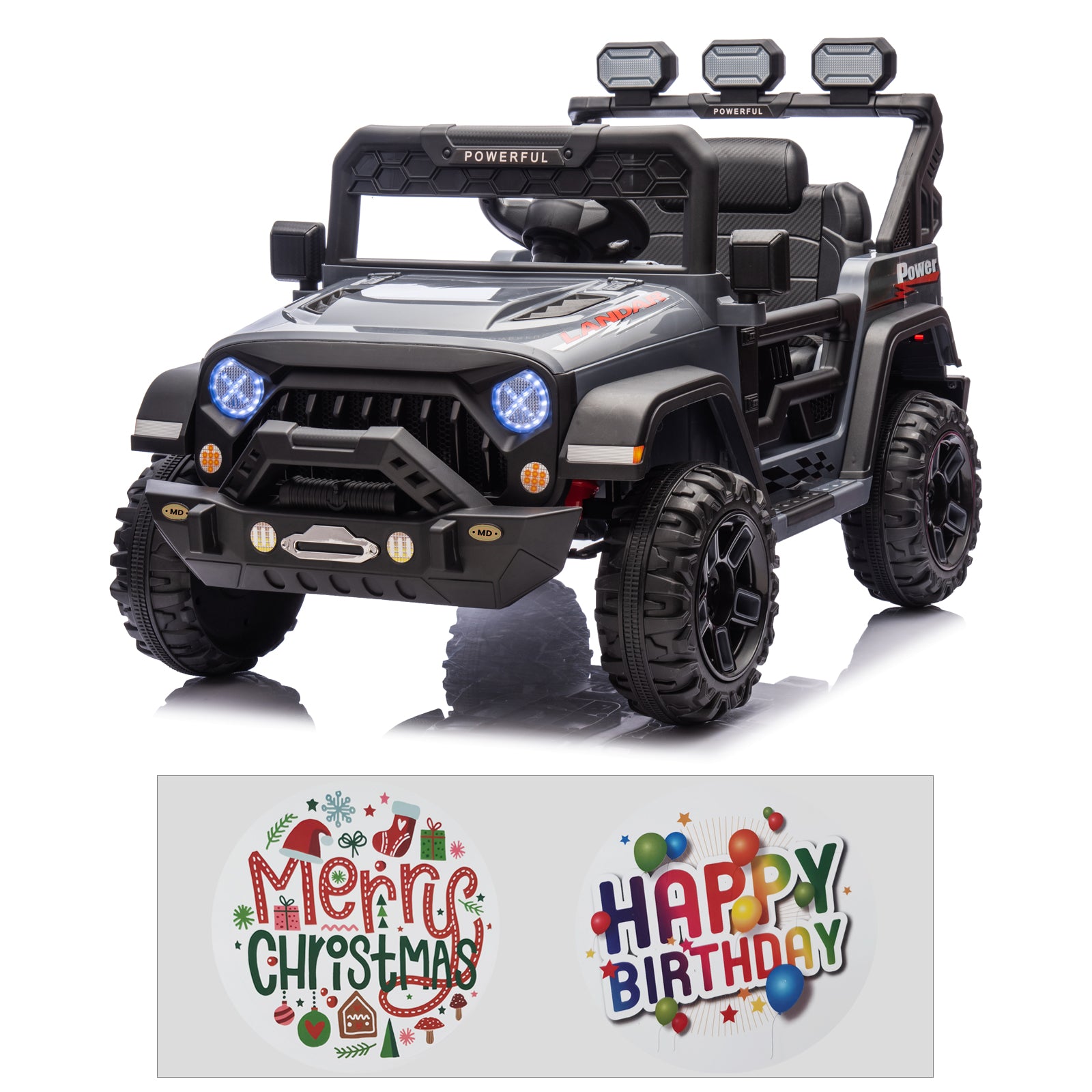 12V Electric Kids Ride-On Truck with Remote Control, DIY Stickers, Dual Motors, and MP3 Player Trend Times 21