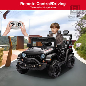 12V Electric Kids Ride-On Truck with Remote Control, DIY Stickers, Dual Motors, and MP3 Player Trend Times 26