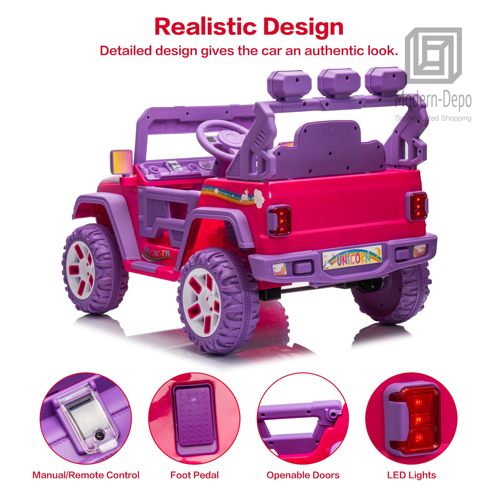 12V Electric Kids Ride-On Truck with Remote Control, DIY Stickers, Dual Motors, and MP3 Player Trend Times 6