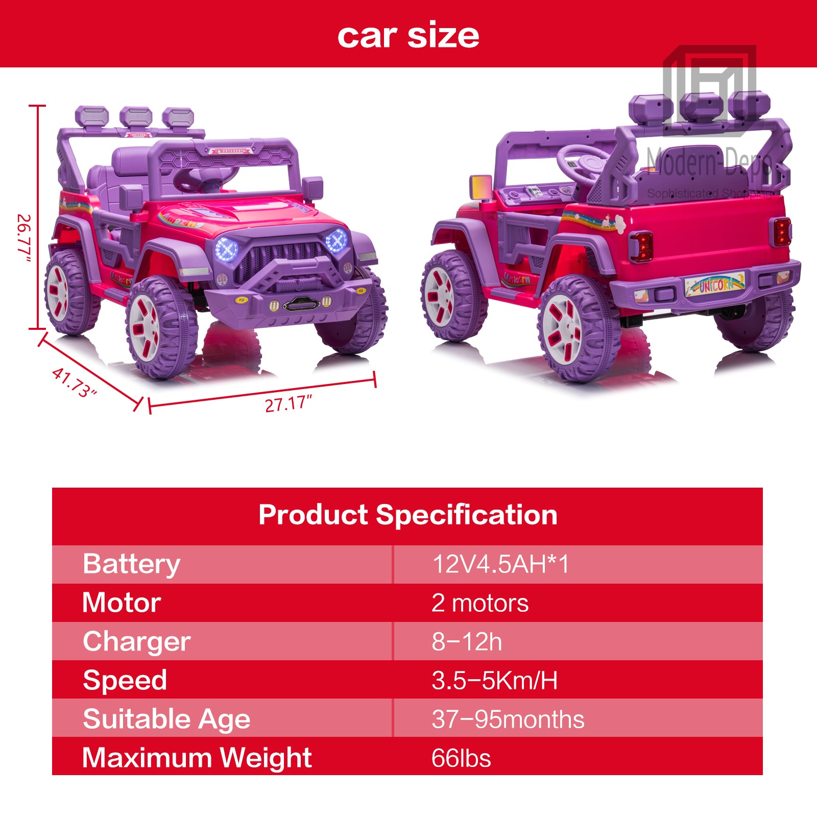 12V Electric Kids Ride-On Truck with Remote Control, DIY Stickers, Dual Motors, and MP3 Player Trend Times 7