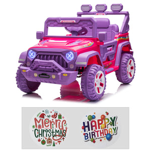 12V Electric Kids Ride-On Truck with Remote Control, DIY Stickers, Dual Motors, and MP3 Player Trend Times 8