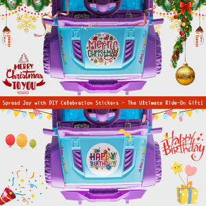 12V Electric Kids Ride-On Truck with Remote Control, DIY Stickers, Dual Motors, and MP3 Player Trend Times 9