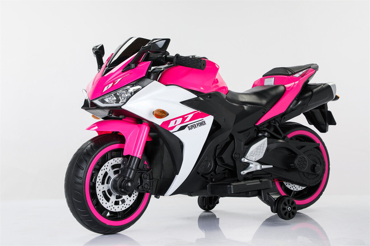 12V Rechargeable Electric Ride-On Motorcycle Toy Bike 1.8-3.2 MPH for Ages 3-6 Trend Times 6