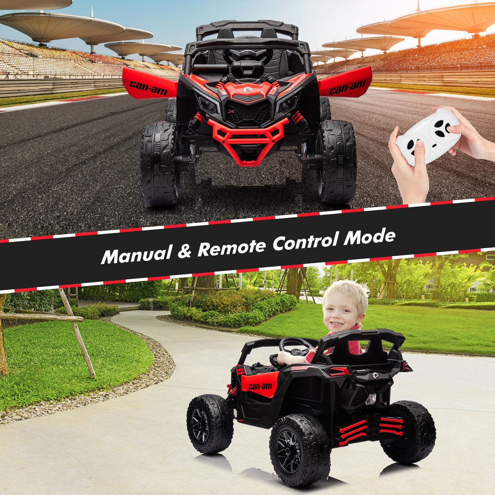 12V Electric Off-Road UTV Ride-On Car for Kids with Remote Control, LED Lights, and Music Trend Times 6