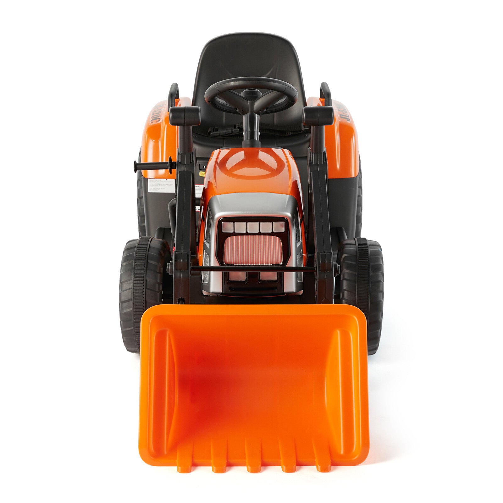 12V Orange Electric Ride-On Excavator Truck with 3 Speeds, Music, Lights, and Remote Control Trend Times 12