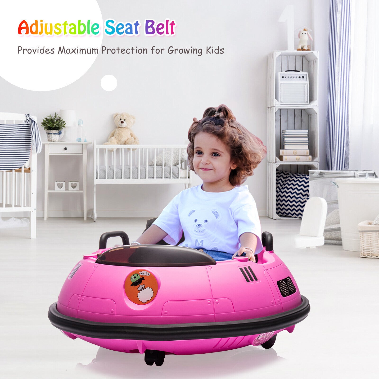 12V Electric Ride-On Bumper Car for Toddlers and Kids with Remote Control Trend Times 6