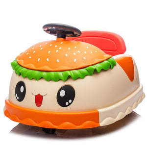 12V Electric Ride-On Bumper Car with Remote Control Hamburger Design and 360-Degree Spin for Kids Trend Times 15
