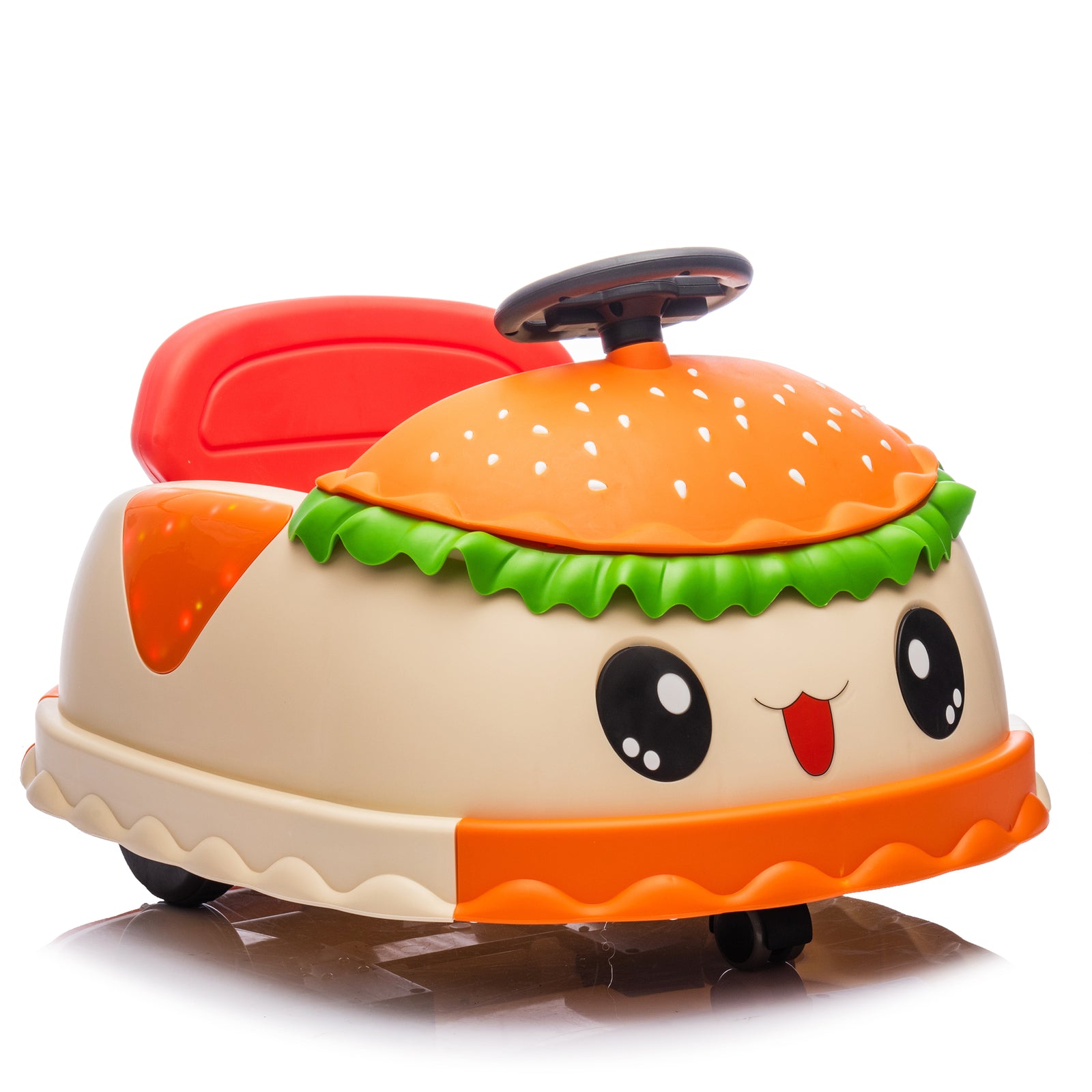 12V Electric Ride-On Bumper Car with Remote Control Hamburger Design and 360-Degree Spin for Kids Trend Times 18