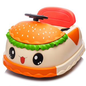 12V Electric Ride-On Bumper Car with Remote Control Hamburger Design and 360-Degree Spin for Kids Trend Times 2