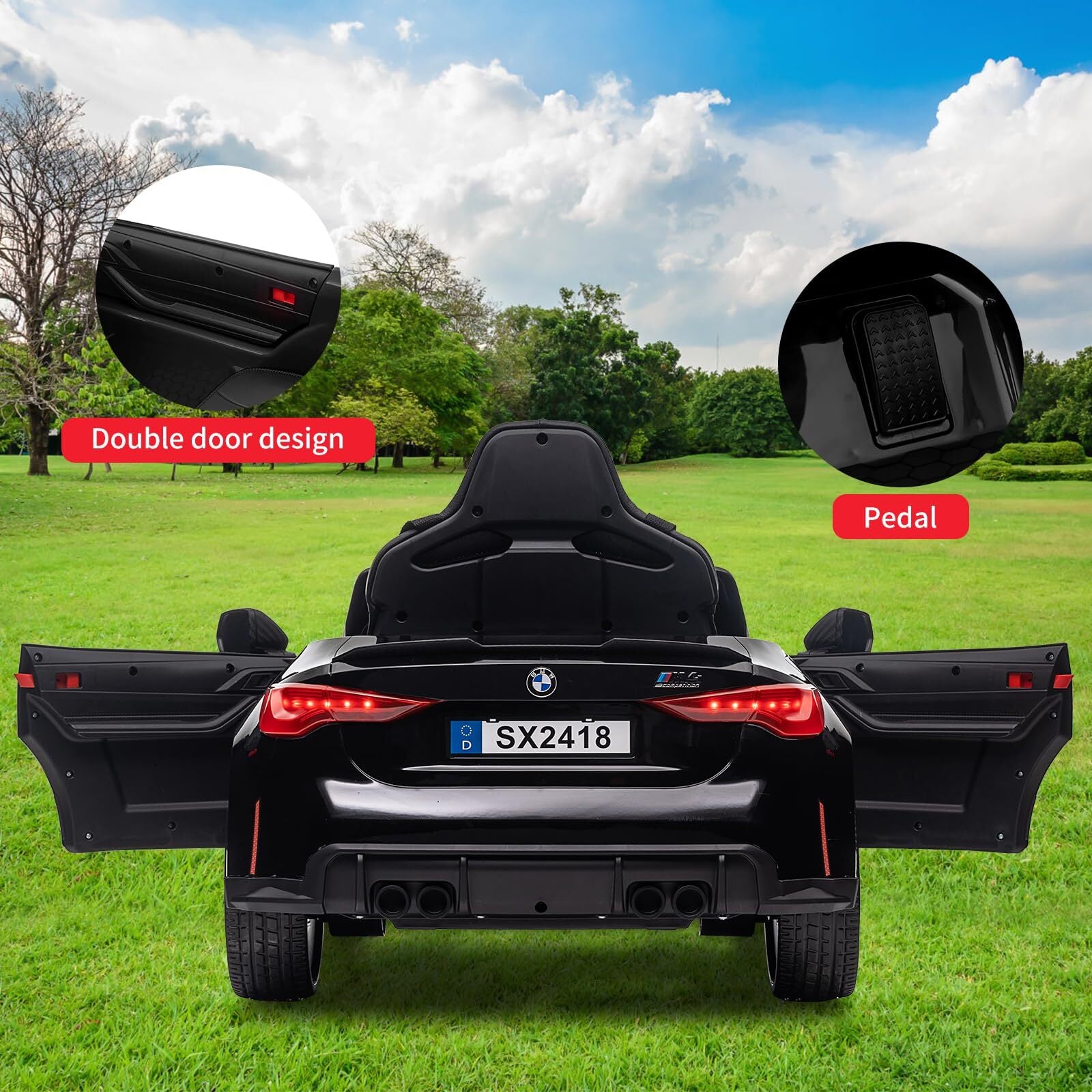 12V Electric Ride-On Car for Kids with Remote Control, Suspension System, and 3 Speed Settings Trend Times 13