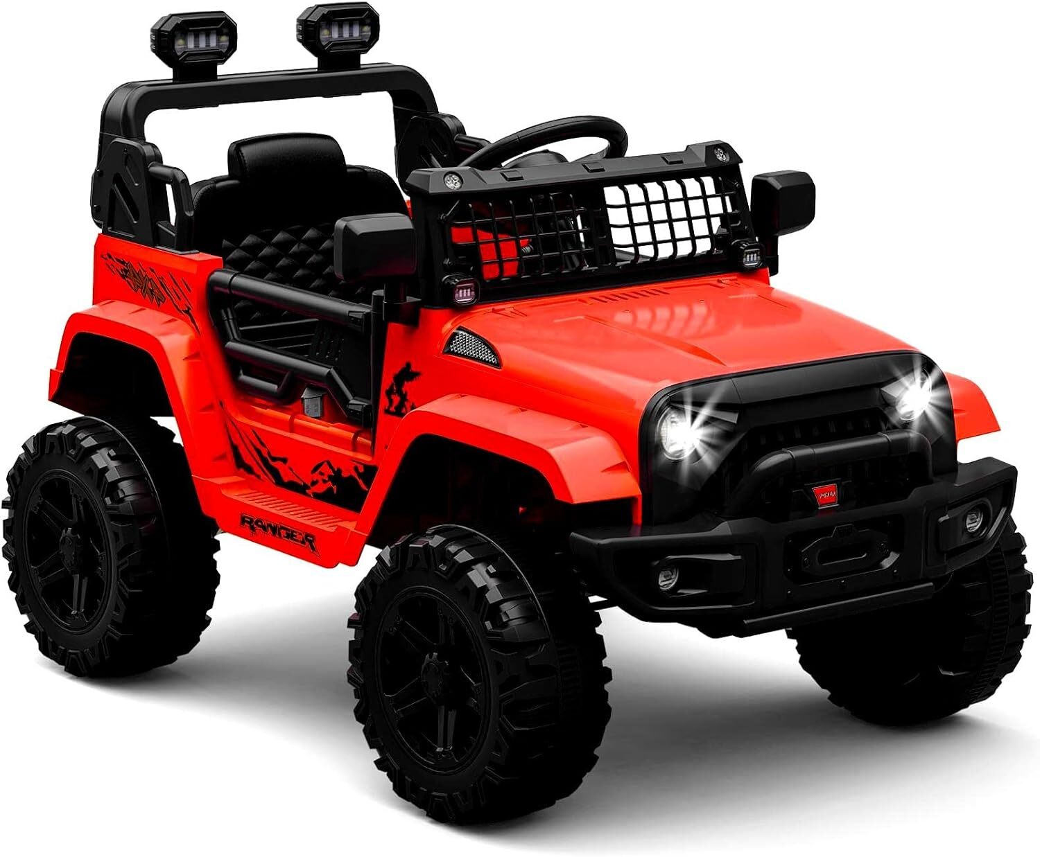 12V Electric Ride-On Kids Truck with LED Lights and Remote Control Battery-Powered Toy Car for Children Trend Times 10