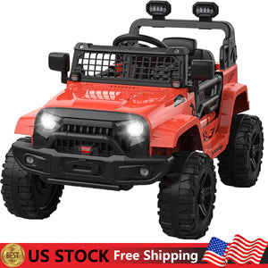 12V Electric Ride-On Kids Truck with LED Lights and Remote Control Battery-Powered Toy Car for Children Trend Times Variant 0