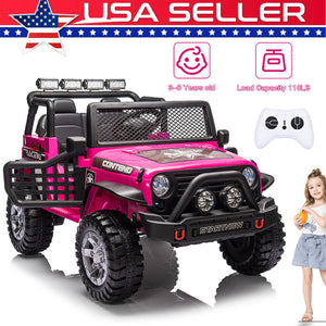 12V Electric Ride-On Jeep Truck for Kids with Remote Control and USB Charging Pink Trend Times Variant 0