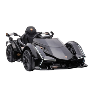 12V Electric Ride-On Car with Remote Control and Bluetooth, Black Trend Times 2