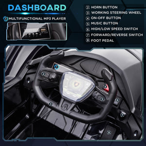 12V Electric Ride-On Car with Remote Control and Bluetooth, Black Trend Times 7