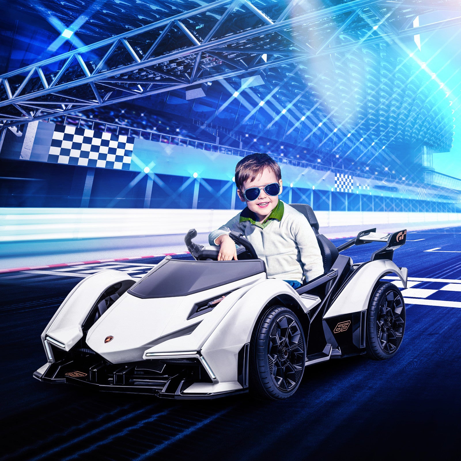 12V Electric Ride-On Car with Remote Control, Bluetooth, and Music Trend Times Variant 0