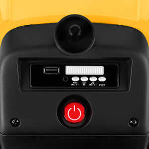 12V Electric Ride-On Excavator Digger with 3 Speeds Bluetooth Music Lights and Remote Control Yellow Trend Times 10