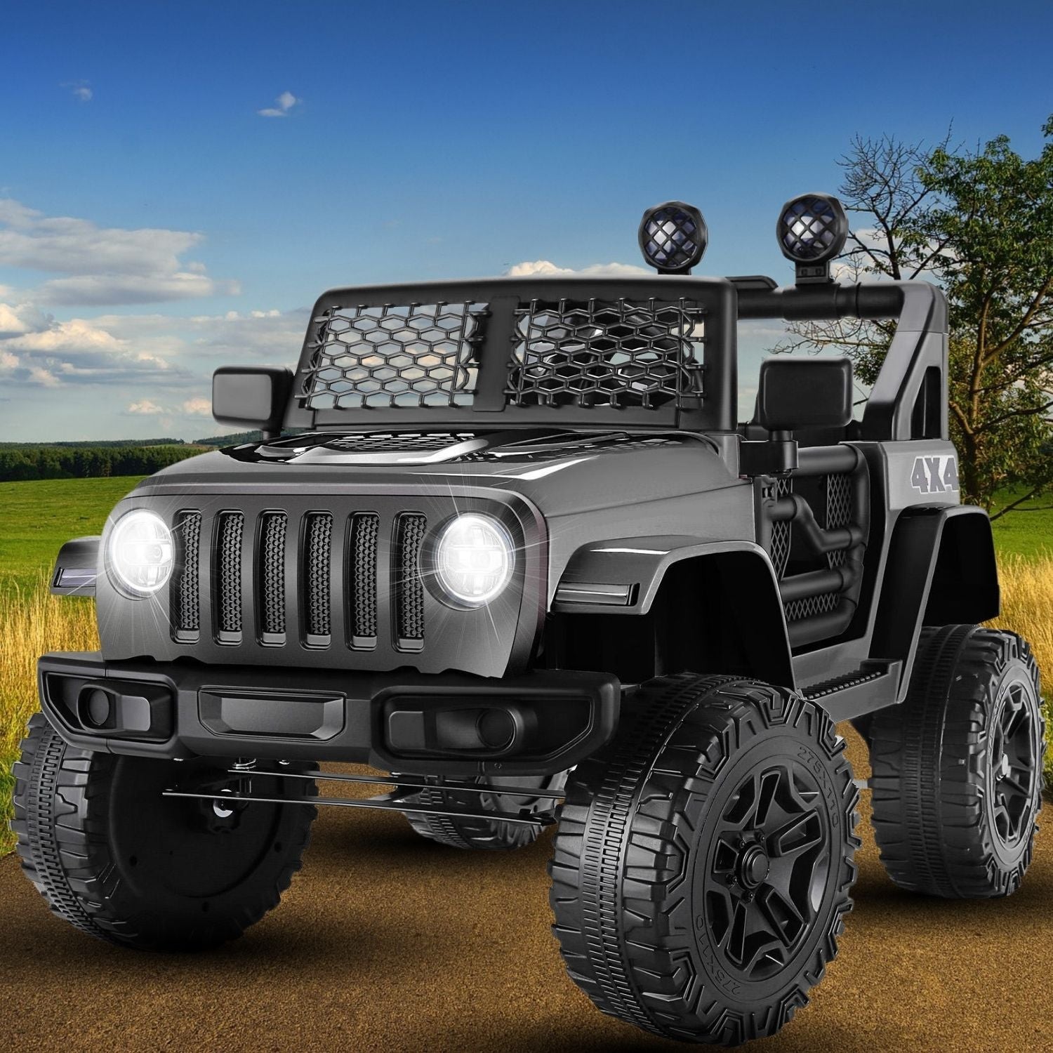 12V Electric Ride-On Jeep Toy Vehicle with Remote Control, Music, and LED Lights Trend Times 12