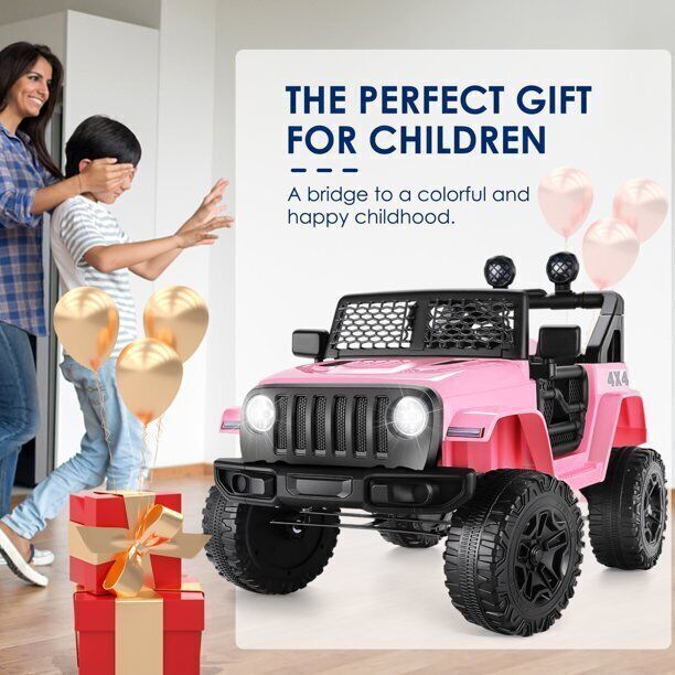 12V Electric Ride-On Jeep Toy Vehicle with Remote Control, Music, and LED Lights Trend Times 6