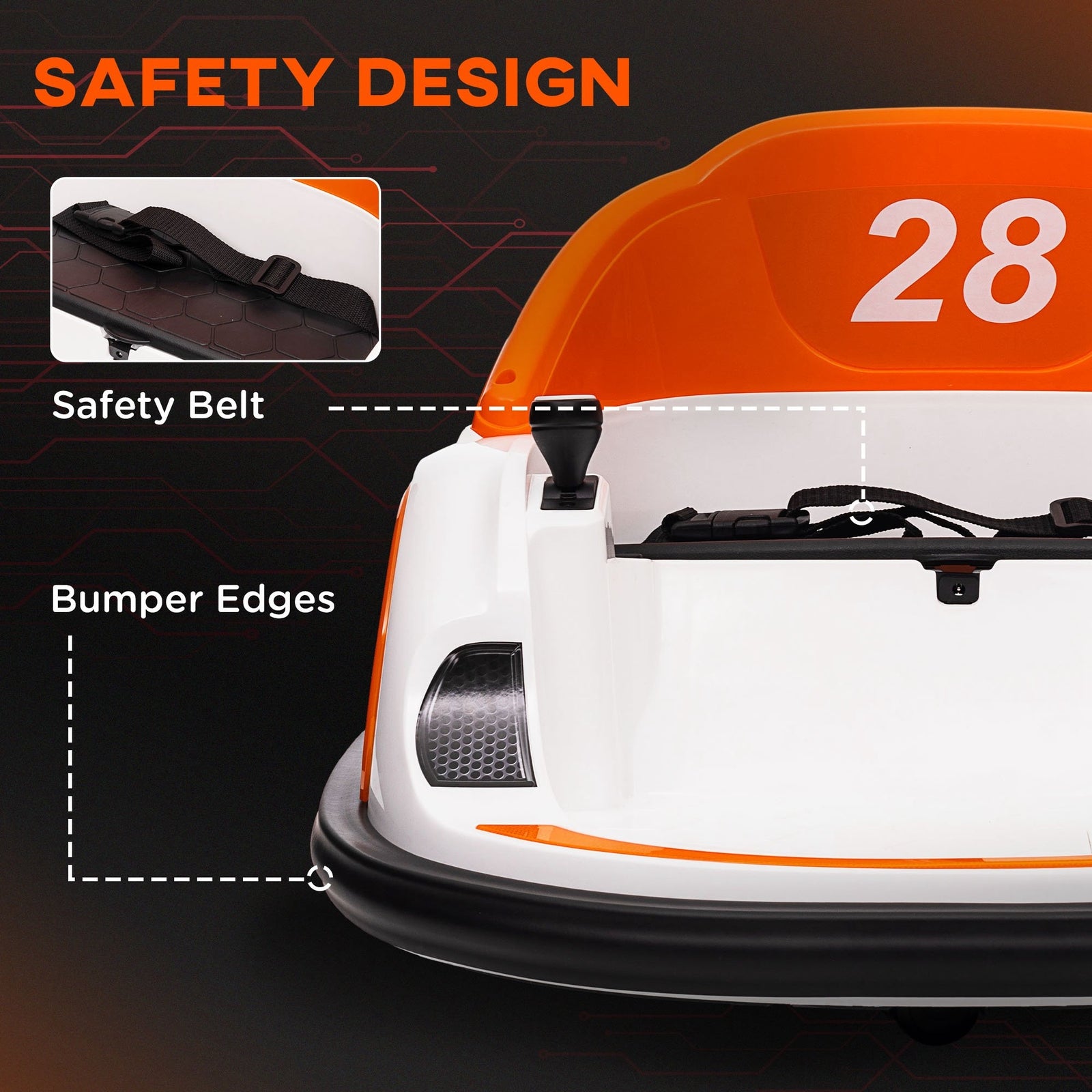 12V Electric Ride-On Bumper Car for Kids 1-5 Years with Remote Control Trend Times 6