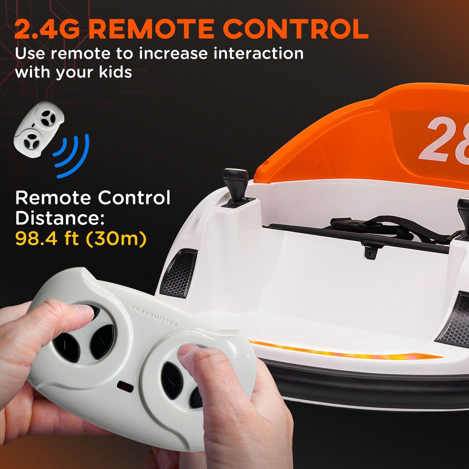 12V Electric Ride-On Bumper Car with Remote Control for Kids 1-5 Years Trend Times 5