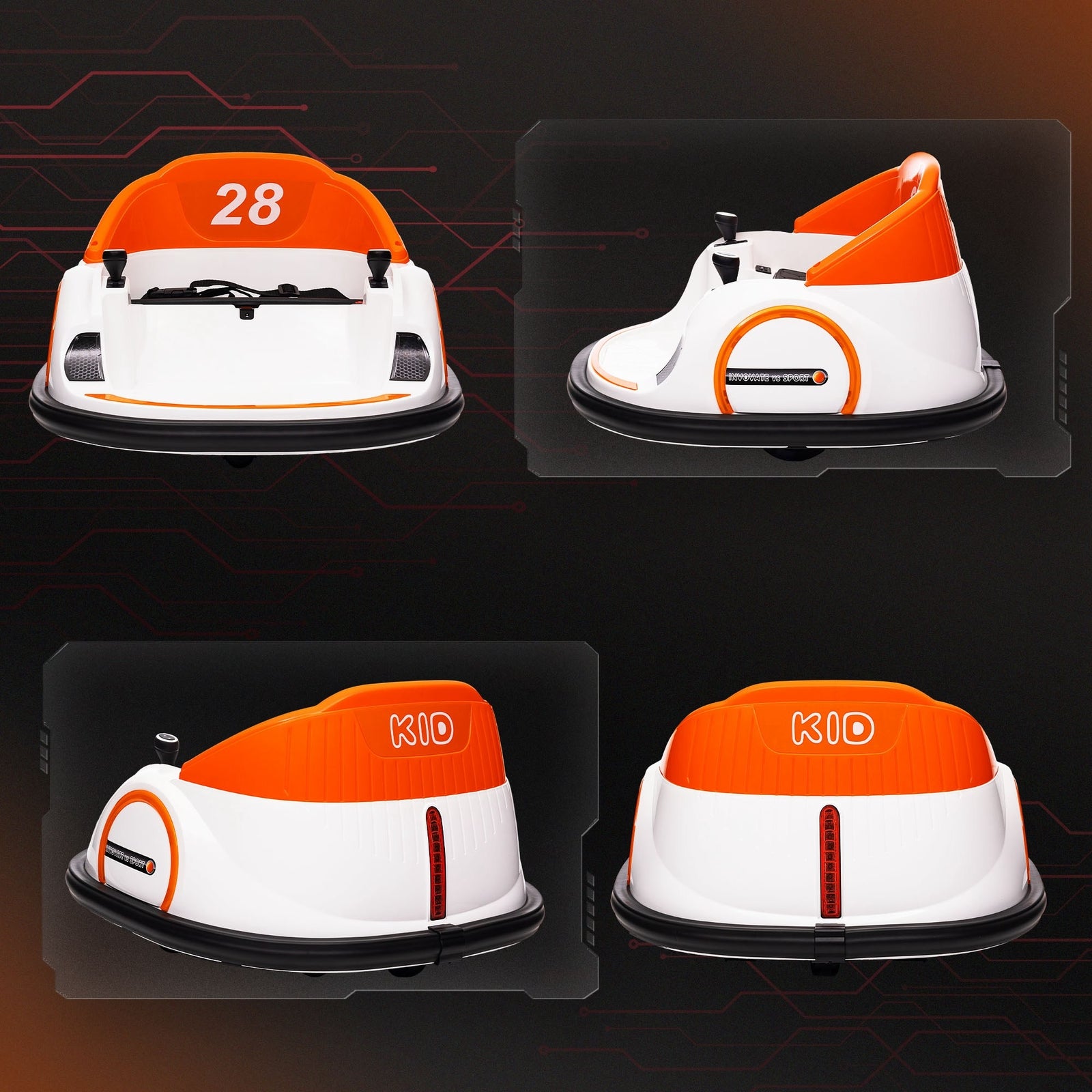12V Electric Ride-On Bumper Car with Remote Control for Kids 1-5 Years Trend Times 8