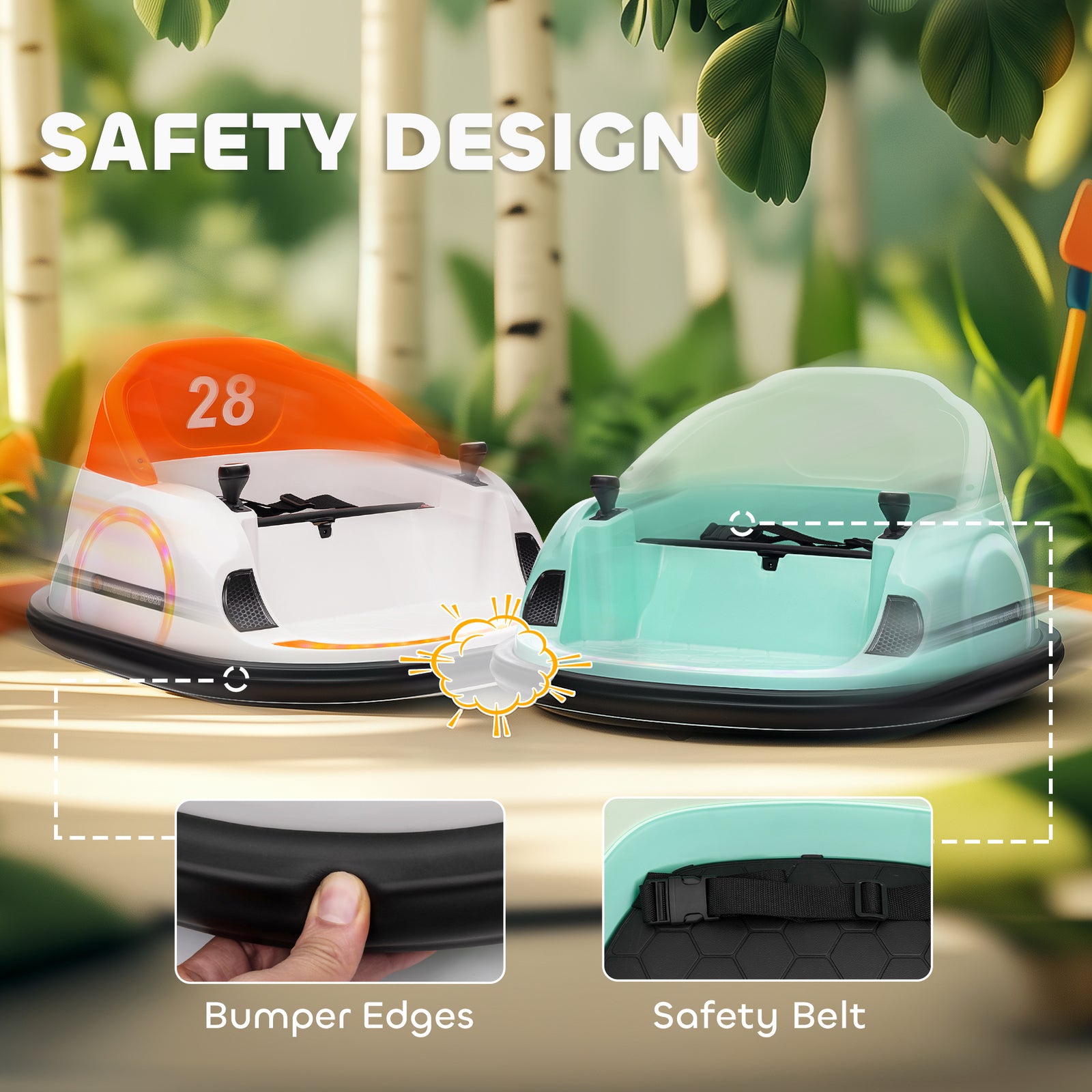 12V Electric Ride-On Bumper Car with Remote Control for Toddlers Ages 1-5 Trend Times 6