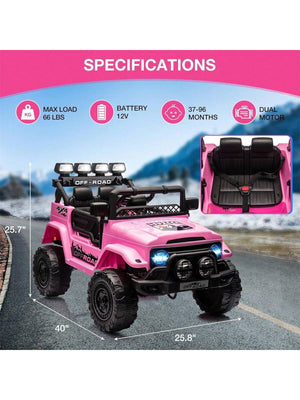 12V Electric Ride-On Truck for Kids with Remote Control, Spring Suspension, LED Lights, and Music Trend Times 4