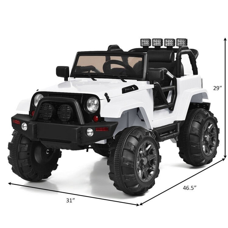 12V Electric Kids Ride-On Truck with Remote Control and LED Lights Trend Times 3