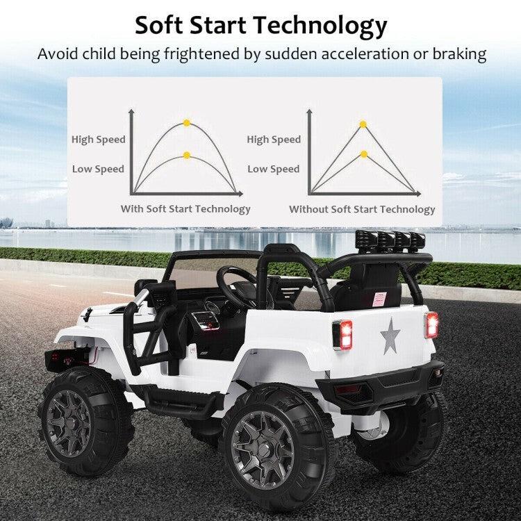 12V Electric Kids Ride-On Truck with Remote Control and LED Lights Trend Times 8