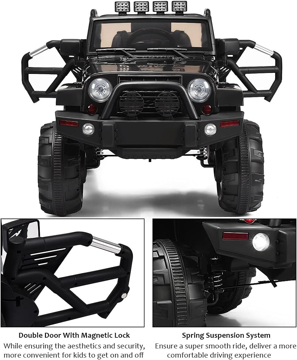 12V Electric Ride-On Truck with Double Doors, Parental Control, and Suspension System Trend Times 5