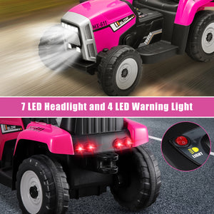 12V Electric Ride-On Tractor with Trailer, Battery Powered, Remote Control Trend Times 3
