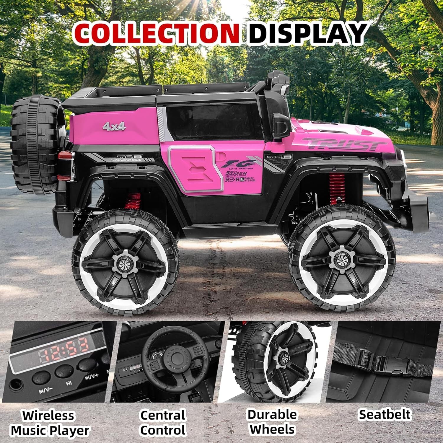 12V Electric Ride-On Truck Car with Remote Control Powered Vehicle Toy Trend Times 12