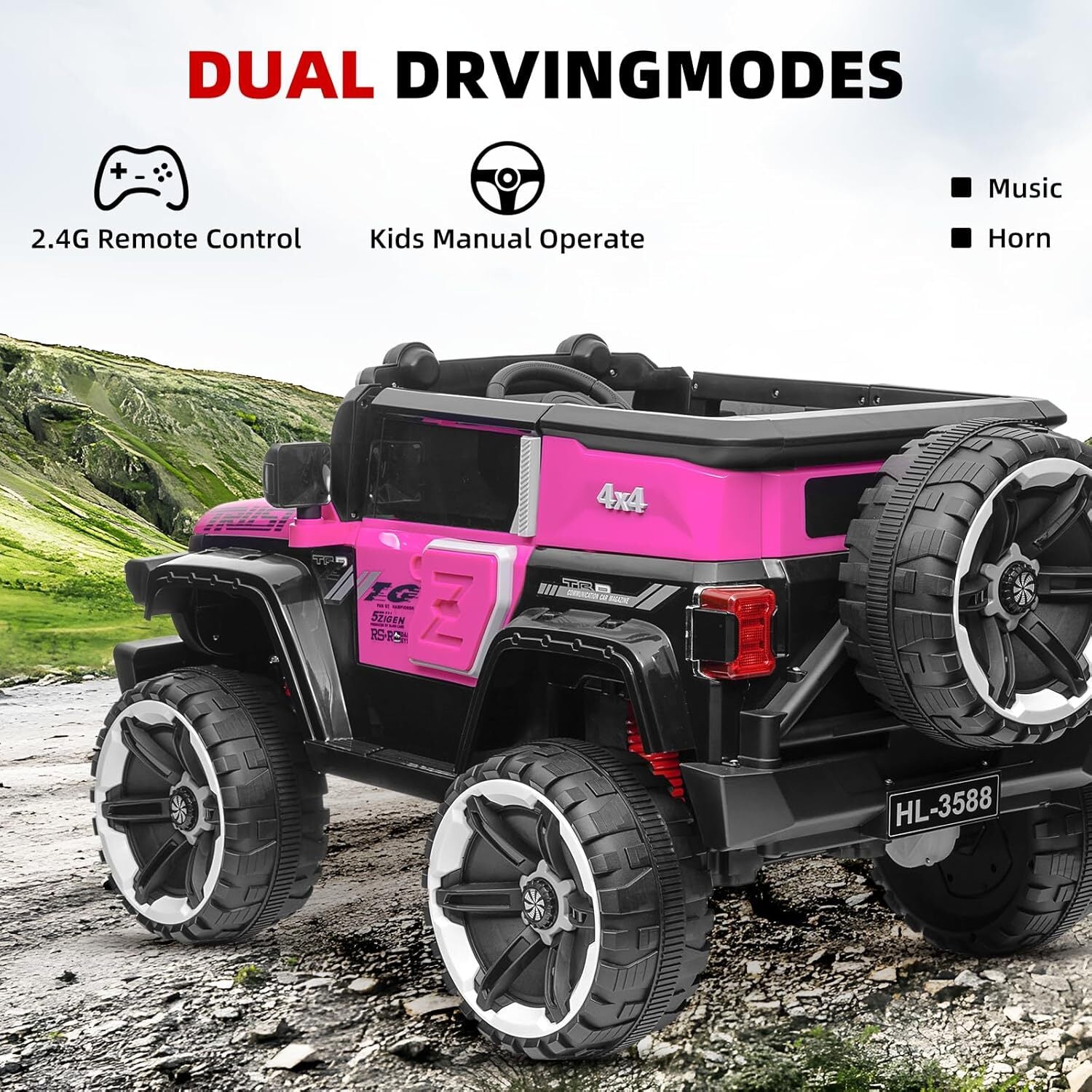 12V Electric Ride-On Truck Car with Remote Control Powered Vehicle Toy Trend Times 4