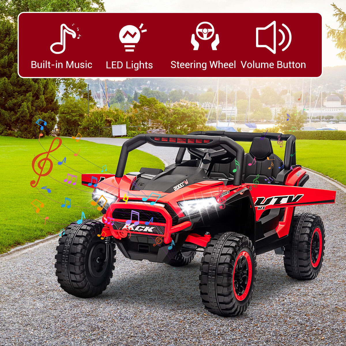 12V Electric UTV Ride-On Car for Kids Battery Powered with Remote Control Trend Times 5