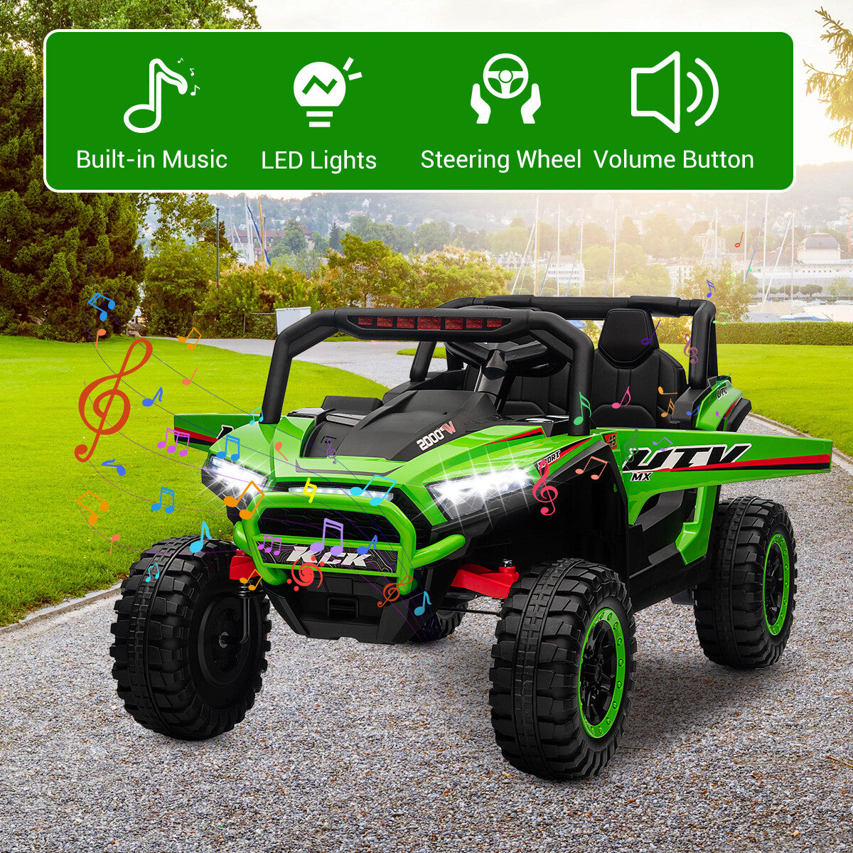 12V Electric UTV Ride-On Car for Kids Battery Powered with Remote Control Trend Times 6